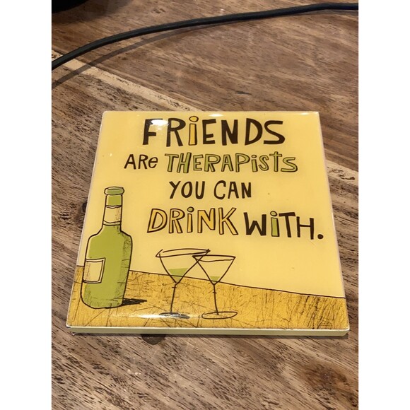 Hallmark wall art Friends are therapists you can drink with - Picture 1 of 2